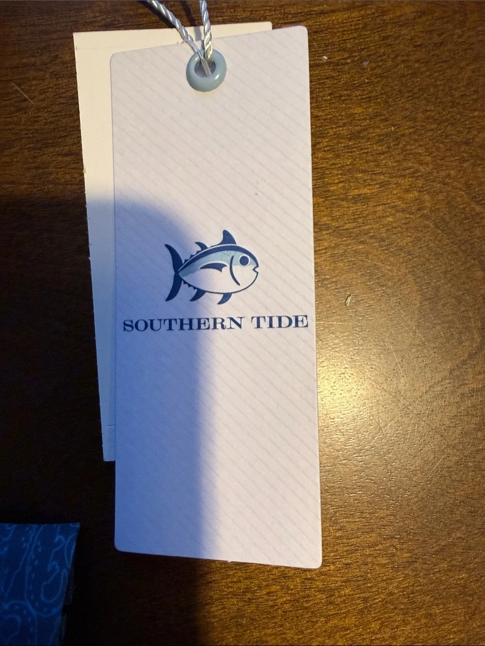 NWT - Southern Tide Light Indigo Alligator Patterned Kids Swim Trunks - XL